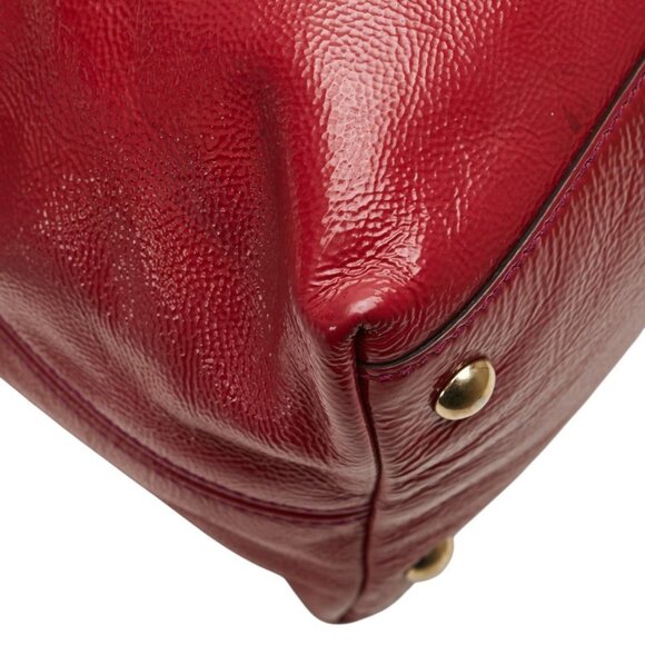 GUCCI Red Leather Shoulder Bag - Picture 9 of 16